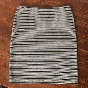 LAST CHANCE!  Price is minimum. Horizontal stripe stretch pencil skirt